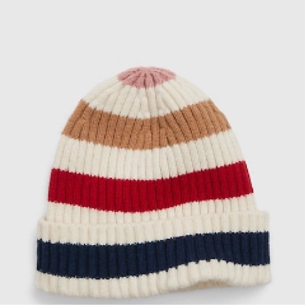 GAP NWOT CashSoft Multicolor Stripe Scarf, Hat, and Gloves - Picture 5 of 10